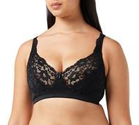 Naturana Women's Non-Wired Lace Cup Bra, 5204 Black
