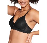 Naturana Womens Padded Non-Wired Bra - Black Polyamide - Size 32D