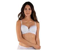 NATURANA Women's Padded Underwired Bra Light LACE 7112 White 36D