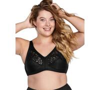 Naturana Women's Soft Cup Bra Non-wired Wireless Bra, Black, 38D (Manufacturer Size: 100D)