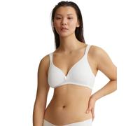 Naturana® Women's Wireless Bra [Cup A-D] | 100% Padded Straps | Wire-Free Bra with Seamless Cups | Women's Bra with Underbust Band 40 White C