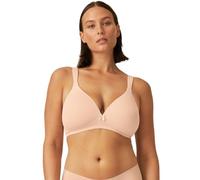Naturana® Women's Wireless Bra [Cup A-D] | 100% Padded Straps | Wire-Free Bra with Seamless Cups | Women's Bra with Underbust Band 40 Light Beige A