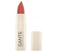 SANTE Naturkosmetik Moisture Lipstick 03 Rose Nude, Nourishing Lipstick with Hyaluron, Plump Effect and Sepilift, Lip Care for Smooth Lips in Soft Cool Red Colour, 4.5 g