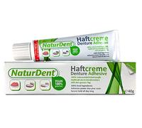 Naturdent Strong Waterproof Denture Adhesive | Holds Longer and Stronger | NO Yucky Taste NO Zinc NO Paraffin Smile and Eat with Confidence Great Gift for Denture Wearers