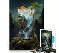 Nature Alcohol Cocktail Jigsaw Puzzles for Adults1000 Pieces Focus Brain Toy Relax Time Tight Edge Santa Wish Pick (50x75cm)