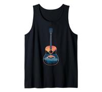 Nature and Music Guitar Reflection Art Tank Top