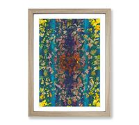 Nature And Nurture Abstract Framed Print | A2 Oak Framed Wall Art | Ready to Hang | Abstract Landscape Picture | Living Room Bedroom Lounge Office
