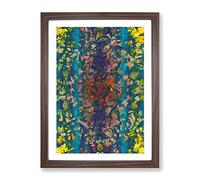 Nature And Nurture Abstract Framed Print | A2 Walnut Framed Wall Art | Ready to Hang | Abstract Landscape Picture | Living Room Bedroom Lounge Office