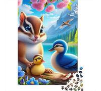Nature Animals 1000 Pieces Jigsaw Puzzle Paper Adult Brain Teaser Eco Paper Duck Squirrel Puzzle Wall Decor Gift 70x50cm/1000pcs