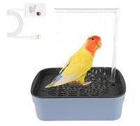 NATURE Ann Parrot Bathtub-Automatic Bird Bath for Cage Parrot Bath with Shower Water Circulated Controller Contains USB and Power Plug for Small Medium Birds Parakeets Cockatiel African Grey Lovebird