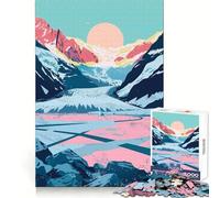 Nature Art Alaska Glacier Teenagers Puzzles 1000 Piece Jigsaws Smart Training Leisure Escape Flawless Cut Art Xmas Gift size 50x75cm
