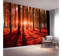 Nature Autumn Forest Sunshine Romance Photo Wallpaper, Non-Woven Decoration Wall Mural, Colorful Large Wall Murals Hd Printing Water Proof for Living Room Bedroom Bathroom - 300 x 210 cm (W x H)