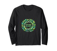 Nature Balance Organic Harmony Plant Leaf Concept Long Sleeve T-Shirt