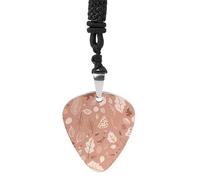 Nature-Based Patterns Guitar Pick Necklace Exquisite Cool Pendant Necklaces Titanium Steel Personalized Necklaces Fashion Guitar Pick Holder Necklace Unisex Unique Gifts