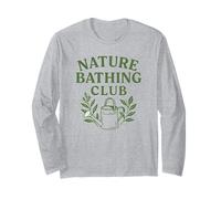 Nature Bathing Club Watering Can Plant Lover Design Long Sleeve T-Shirt