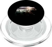 Nature Bear Silhouette Wildlife Outdoors PopSockets PopGrip for MagSafe
