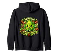 Nature Beautiful Leaf Forest Acorn Mushroom Zip Hoodie
