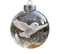 Nature Bird Ornaments Christmas Tree Decorations, Clear ABS | Hanging Pendant with Built-in Loop for Holiday Home Wreath Display, for durable Shatter-Resistant Festive Ornament in Red