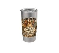 Nature Bookworm Chicken Math Happens Stainless Steel Insulated Tumbler