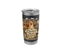 Nature Bookworm Chicken Math Happens Stainless Steel Insulated Tumbler