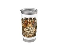 Nature Bookworm Chicken Math Happens Stainless Steel Insulated Tumbler