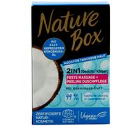 Nature Box Solid Massage + Peeling Shower Care With Coconut 3 X 90G Face Body