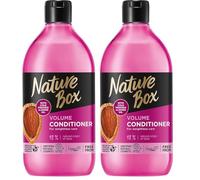 Nature Box Volume Vegan Conditioner with 100% Cold Pressed Almond Oil, Free from Silicones and Parabens 385 ml (Pack of 2)