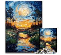 Nature Bridge Sunset 1000 Piece Jigsaw Puzzle Wooden Puzzles Fun at Home Activities Birthday Present Travel Gifts 1000 PCS(75x50cm)