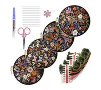 Nature Butterfly Embroidery Set Easy Sewing Materials | Sturdy Cotton Fabric with Fabric Included for Stress Relief, Relaxation and Enjoyment, Easy Instructions