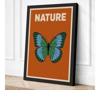 Nature Butterfly Minimalist Canvas Wall Art Print 36x24 Inch | Ready to Hang, Gallery Wrapped, Fade-Resistant Inks, Securely Packaged, UK Made