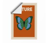 Nature Butterfly Minimalist Unframed Wall Art Print A3 (42×29.7cm), Wall Decor for Living Room, Bedroom, Office & Home, Art Gift