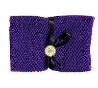 Nature by EJN - Net Bath Sponge, Customized N1 Weave, Long, Skin Exfoliation, African, Porous, Stretches Horizontally to Approximately 49" (Purple)