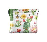 Nature Cactus FLOWER and whites Colorful Women's Leather Coin Change Purse Fancy Mini Coin Purse Pouches for Girls Ladies Handbag, Nature Cactus FLOWER and whites colorful, Decoration