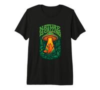 Nature Calling Fox Mushroom UFO Premium T-Shirt