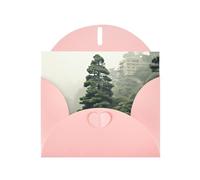 Nature Cedar Print Blank Cards and Envelopes 5" x 6" for Wedding Birthday Invitations and All Occasions