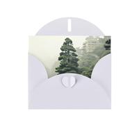 Nature Cedar Print Blank Cards and Envelopes 5" x 6" for Wedding Birthday Invitations and All Occasions