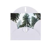Nature Cedar Print Blank Cards and Envelopes 5" x 6" for Wedding Birthday Invitations and All Occasions