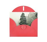 Nature Cedar Print Blank Cards and Envelopes 5" x 6" for Wedding Birthday Invitations and All Occasions