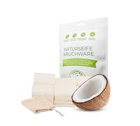 Nature Cosmétique® Break Soap Coconut - Fragrance-Free - For Dry Skin - With Natural Beeswax, Vitamin E - Small to Medium Fragments - Handmade in Germany