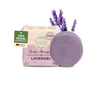 Nature Cosmétique Solid Shampoo Lavender - Sustainable Care for Hair & Scalp - With Organic Coconut Oil, Aloe Vera & Vegetable Glycerine - Vegan, Plastic-Free & Handmade in Germany