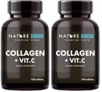 Nature Diet - Collagen with Vitamin C, 180 Tablets, 500 mg, Collagen Hydrolysate (Pack of 2)