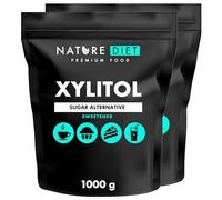 Nature Diet Xylitol, 2 x 1000 g, Natural Sweetener, Low Calorie Content
