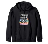 Nature Doesn't Judge My Pace Hiking Zip Hoodie