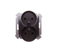 Nature double socket for frame with/u 16A Simon 54 DGZ2MZN.01/48