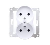 Nature Double Socket with/u Trims Simon 54 DGZ2MZN.01/11
