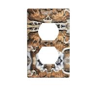 Nature Elephants Electrical Outlet Covers, Standard Size 1-Gang 4.50" X 2.76", Unbreakable Polycarbonate Thermoplast