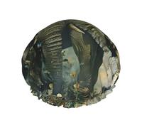 Nature Elephants Hair Cap For Shower, Waterproof Hair Shower Caps For Long Hair, Non-Slip Cute Shower Cap