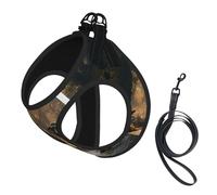 Nature Elephants Print Dog Harness Reflective Pet Vest Harness Puppy Harnesses Leash Set,For Walking Training