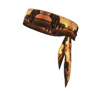 Nature Elephants Print Head Tie Headbands Athletic Sweatbands for Men Women Head Tie Sport Bandana for Yoga Gym