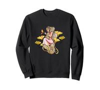 Nature Elf Girl Gingko Floral Elf Illustration Sweatshirt